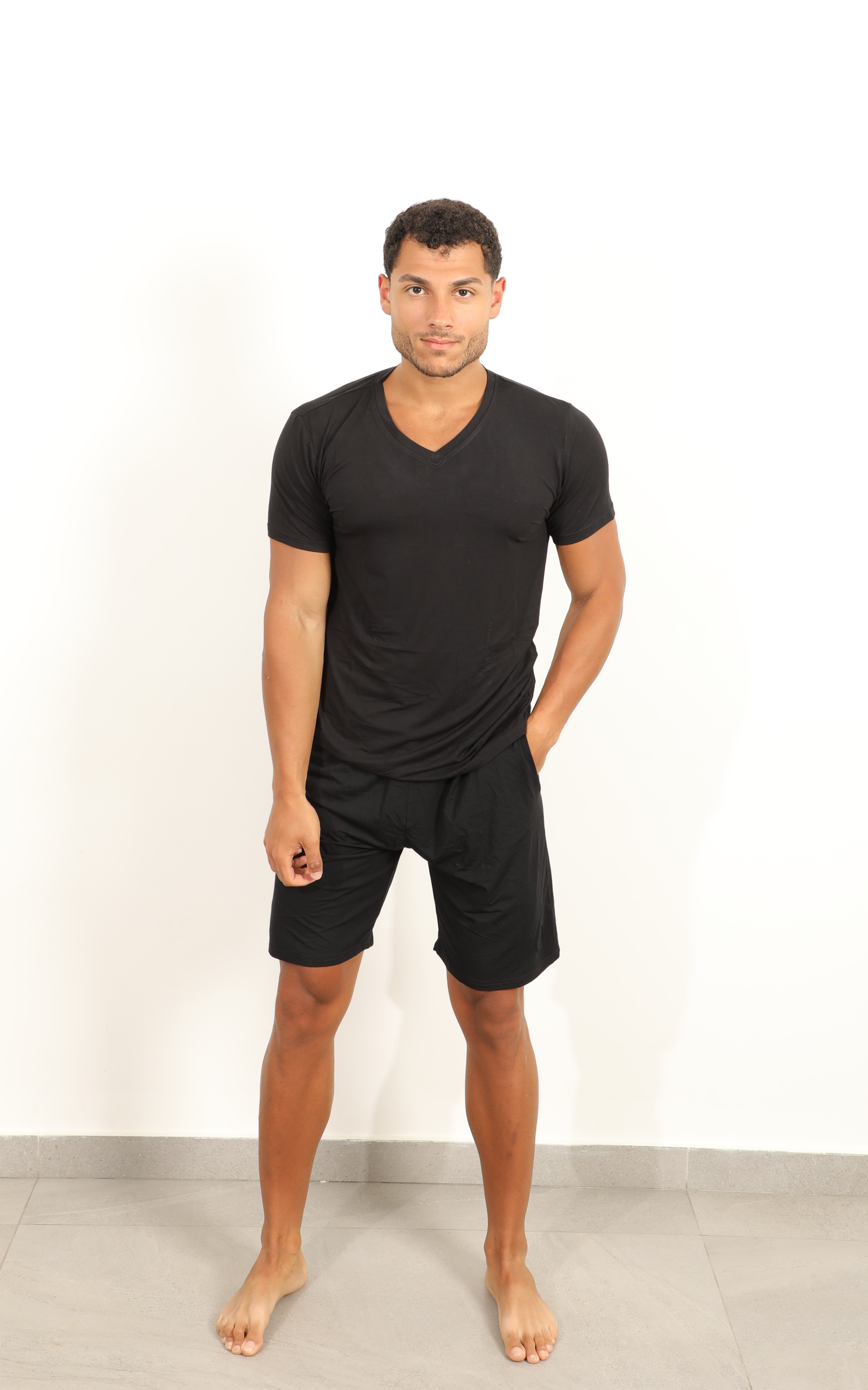Black Short Sleeve Bamboo Pyjamas - CozyOnCozy