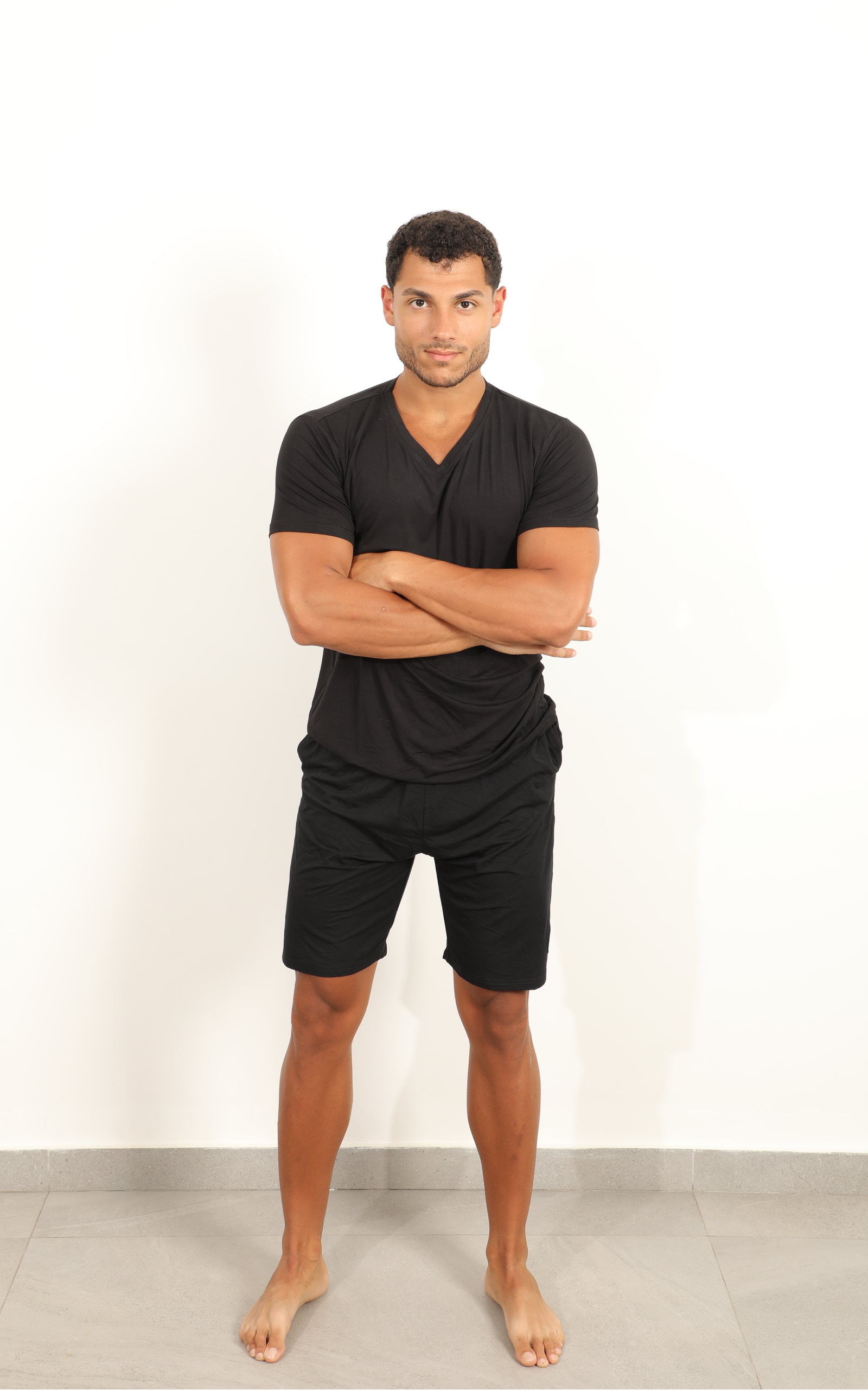 Black Short Sleeve Bamboo Pyjamas - CozyOnCozy