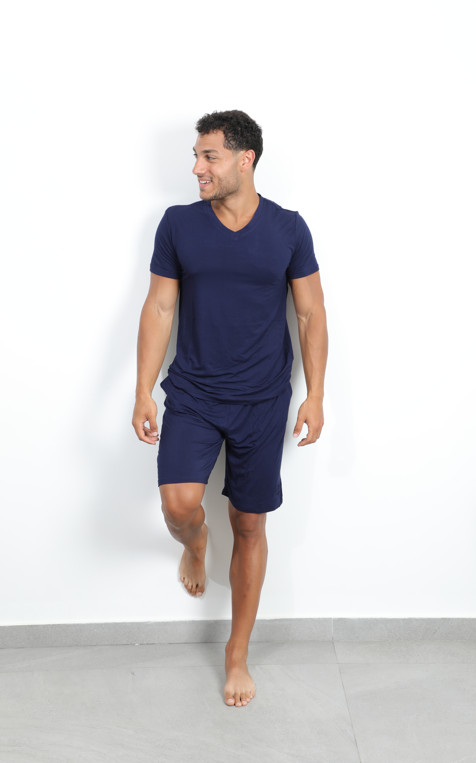 Navy Short Sleeve Bamboo Pyjamas - CozyOnCozy