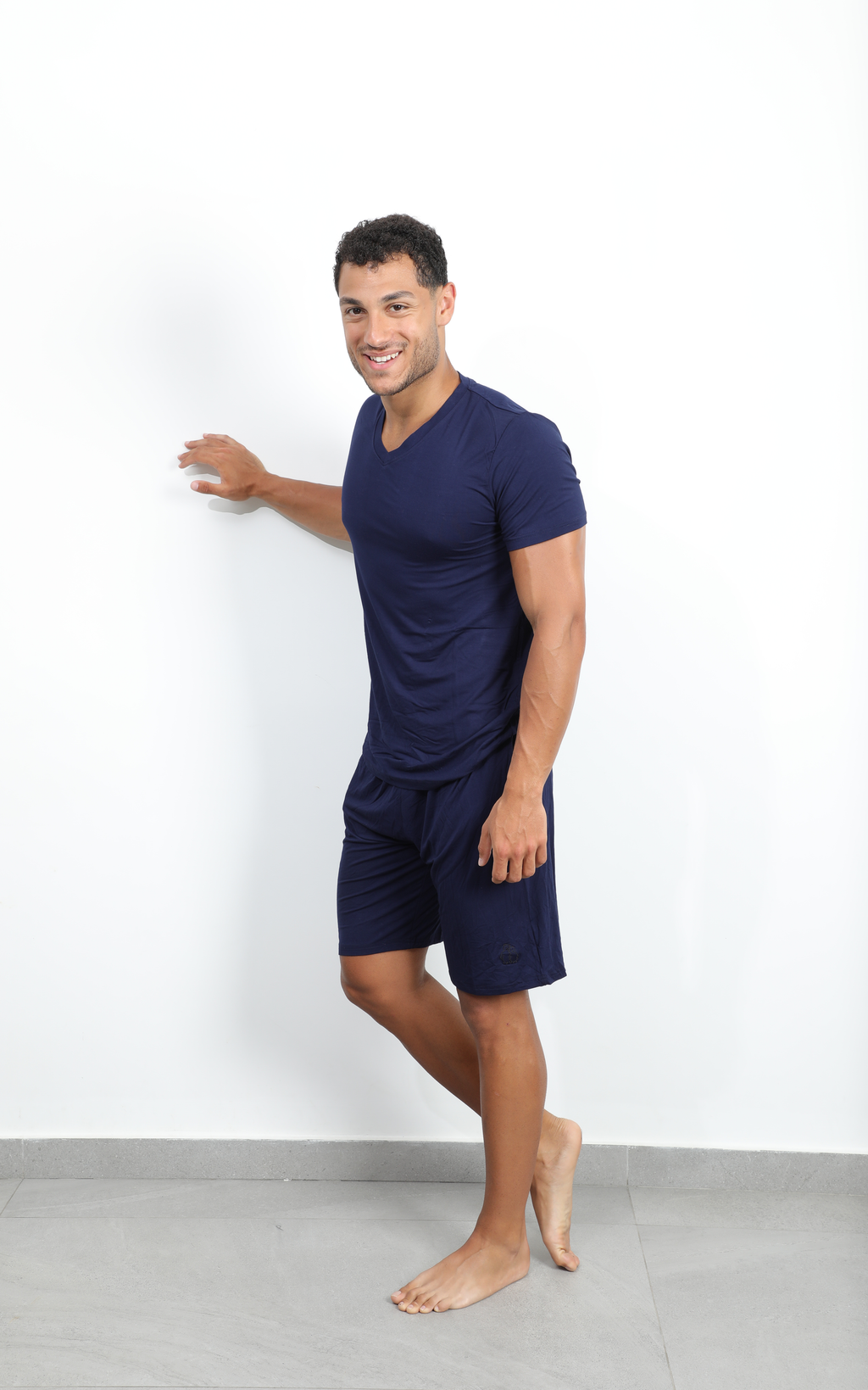 Navy Short Sleeve Bamboo Pyjamas - CozyOnCozy