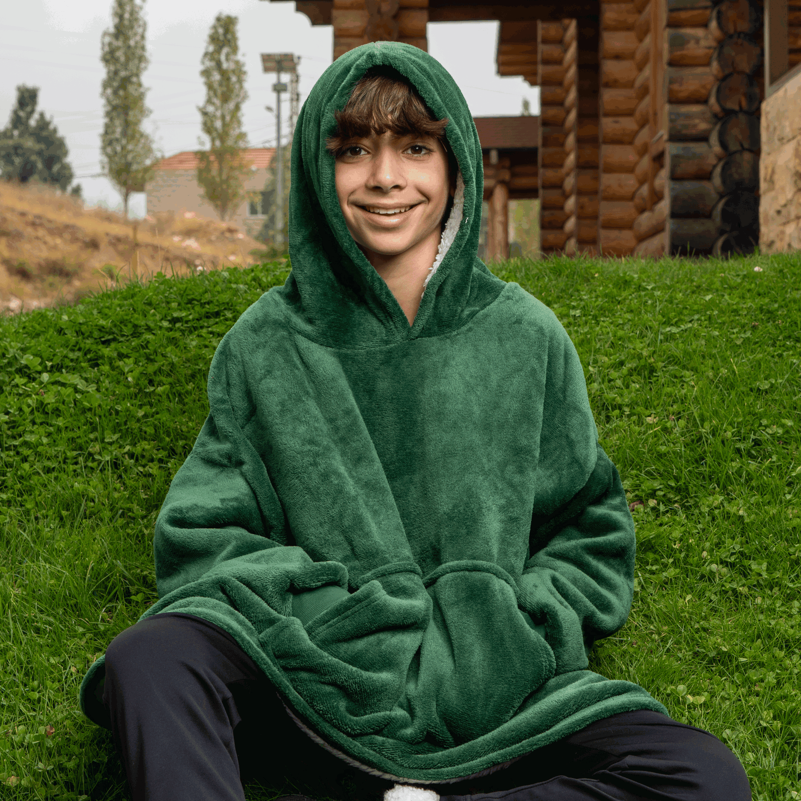 Tween Green Hoodie - CozyOnCozy