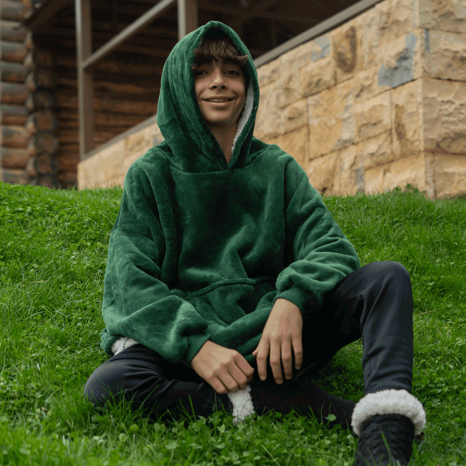 Tween Green Hoodie - CozyOnCozy